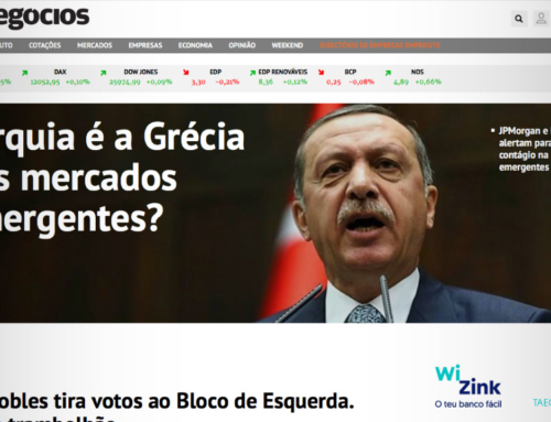 Site do Jornal de Negócios